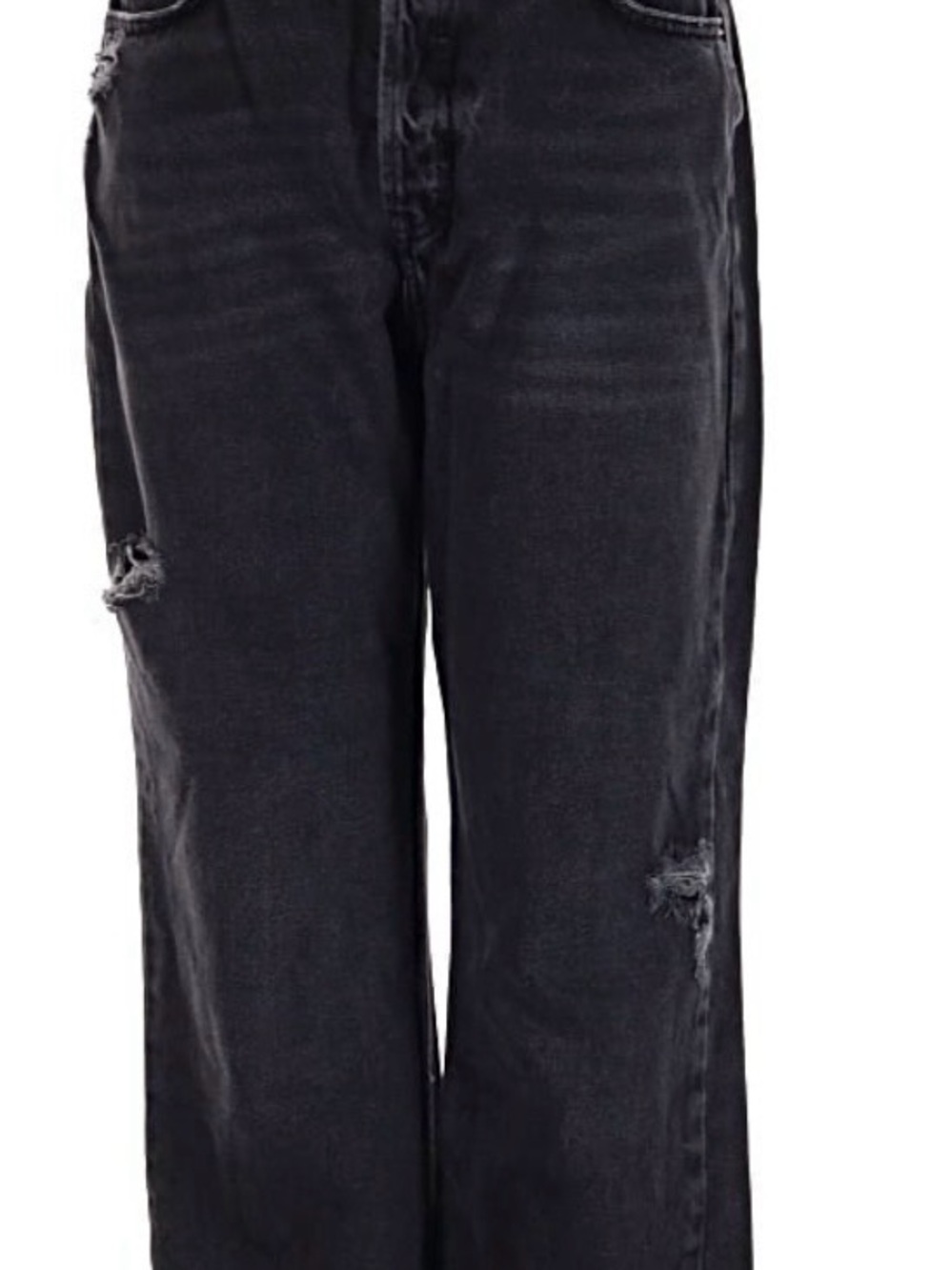 Zara Black Boyfriend Jeans with Distressed Knees